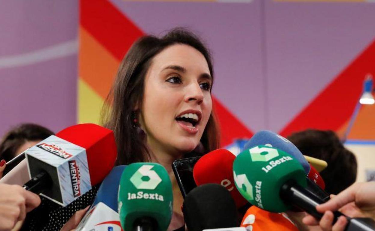 La ministra de Igualdad, Irene Montero.