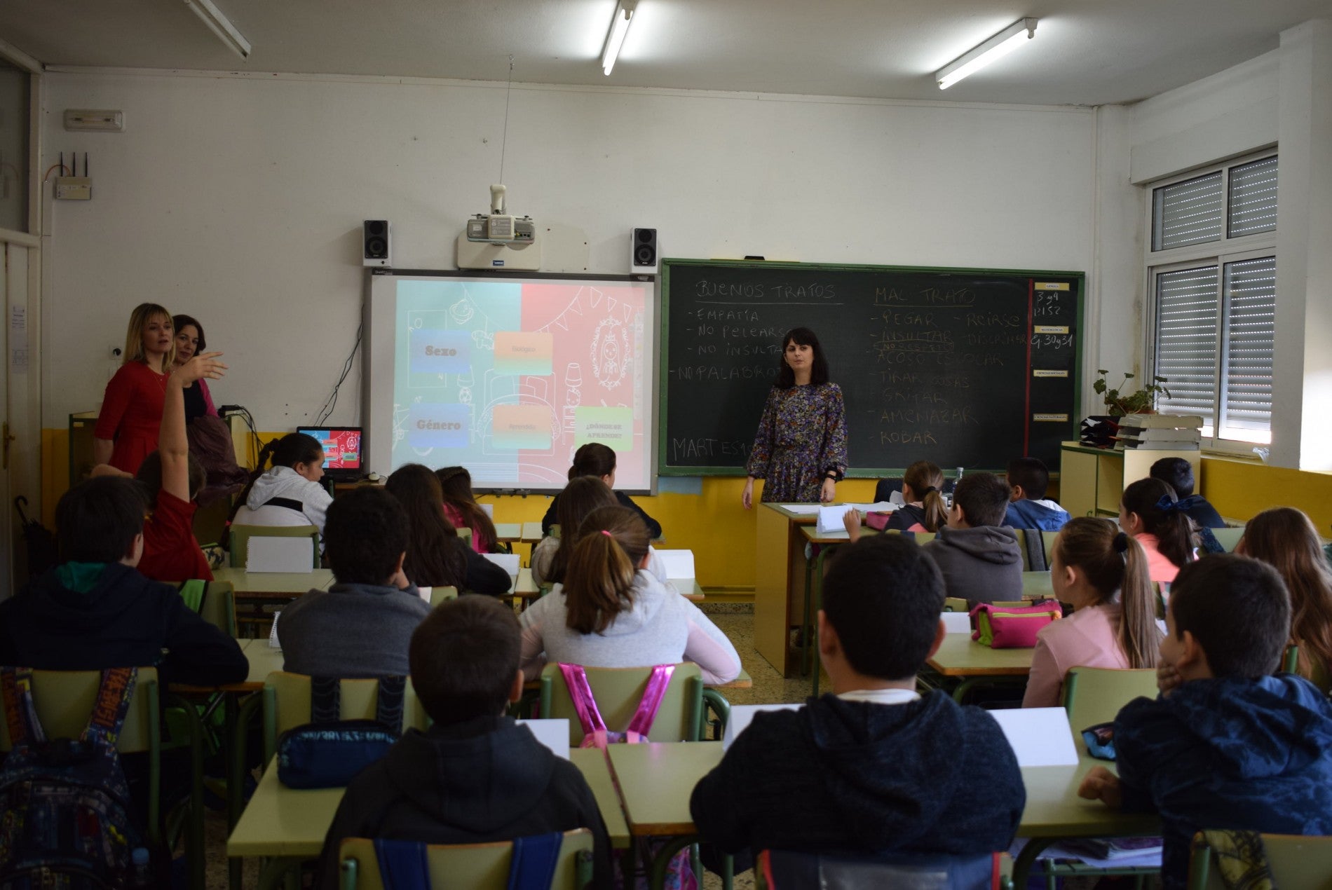 Escolares de Piélagos, durante uno de los talleres sobre igualdad y prevención de la violencia