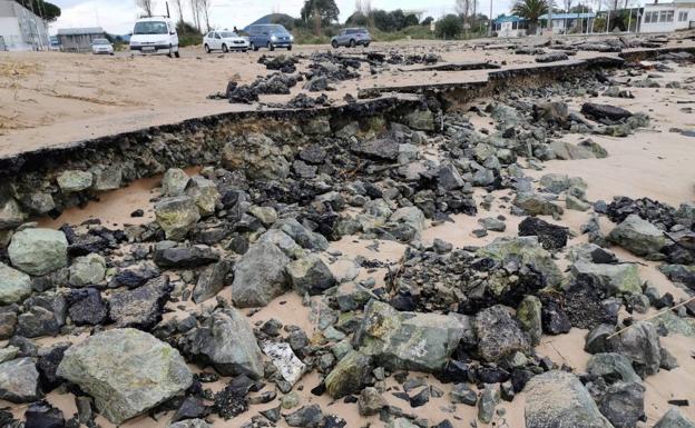 El último temporal dejónumerosas piedras depositadas