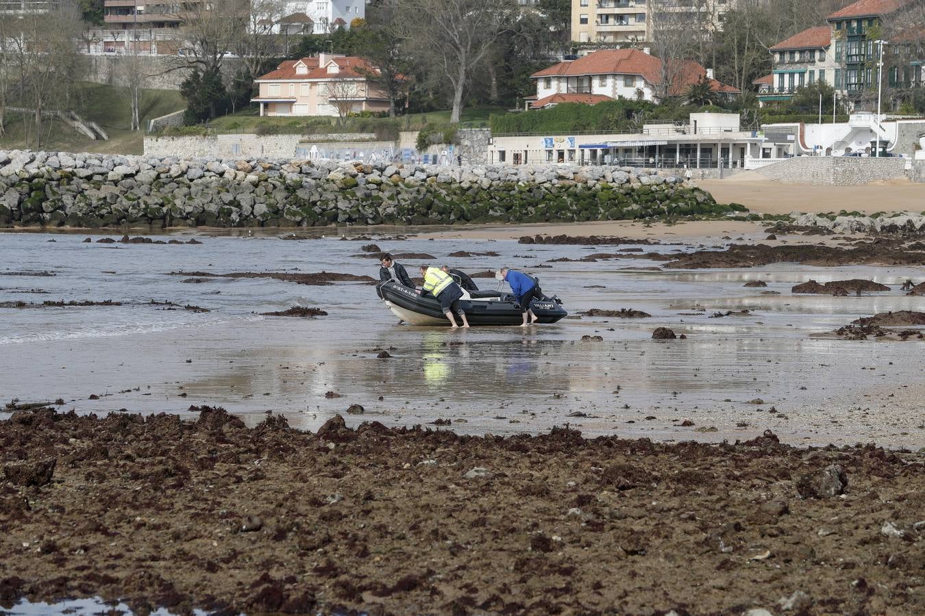 Fotos: La marea viva deja espectaculares imágenes de la bahía de Santander con la bajamar y la pleamar