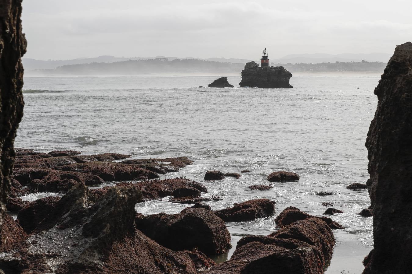 Fotos: La marea viva deja espectaculares imágenes de la bahía de Santander con la bajamar y la pleamar