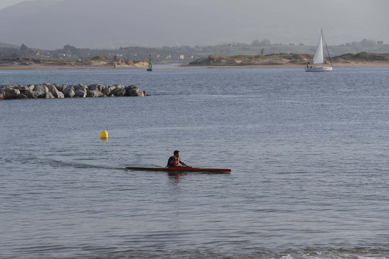 Fotos: La marea viva deja espectaculares imágenes de la bahía de Santander con la bajamar y la pleamar