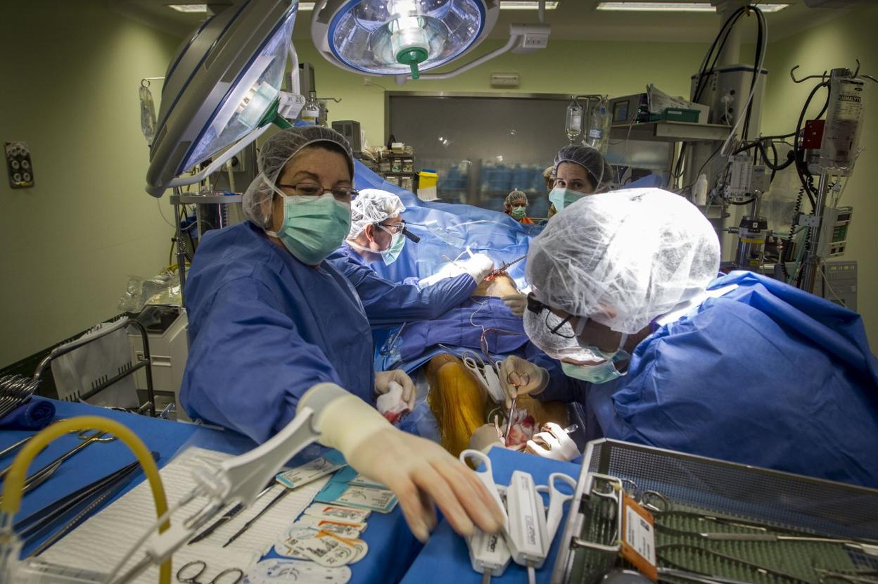 Imagen de archivo de una intervención quirúrgica en el Hospital Valdecilla. andrés fernández