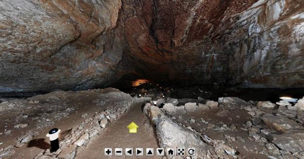 La cueva de El Pendo, en Camargo, es una de la siete cavidades cántabras que ofrecen visitas virtuales. 