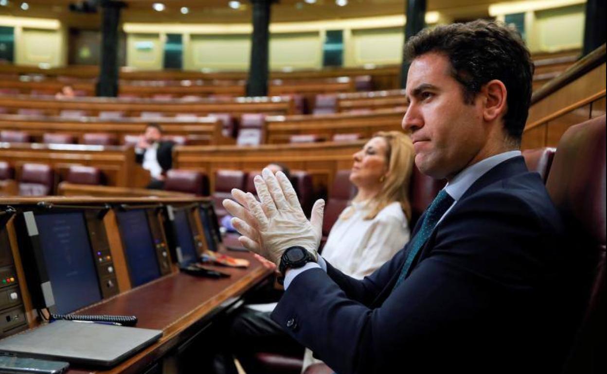 Teodoro García Egea, el pasado miércoles, en el Congreso.