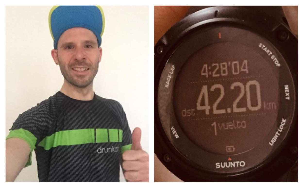 El corredor de ultra-trail Borja Iglesias cubre un maratón sin salir de su apartamento