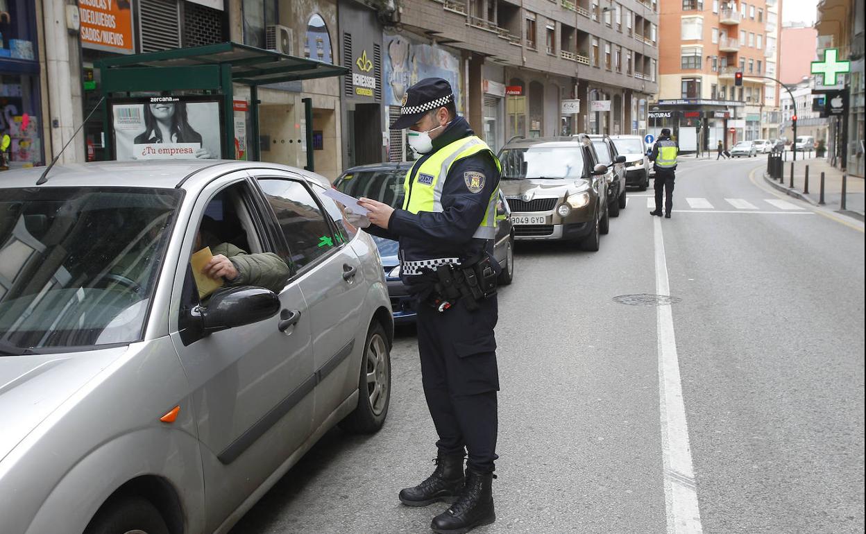 Control en Torrelavega.