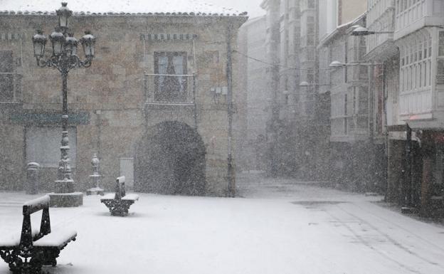 Imagen. Así estaba Reinosa esta mañana.