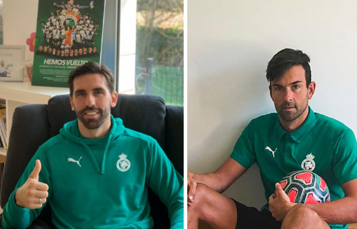 El defensa Jordi Figueras y el portero Iván Crespo, capitanes del Racing