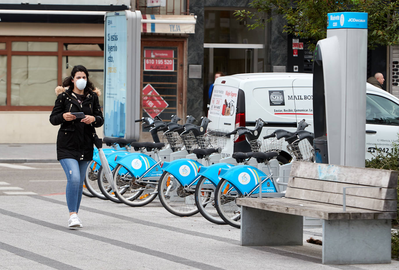 Santander facilitará el uso de la bicicleta frente al vehículo privado. como primer paso ayer se desinfectaron y se restableció el servicio de alquiler