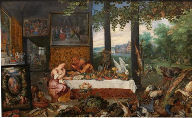 Opulento banquete de Rubens y Jan Brueghel en 'El gusto'.