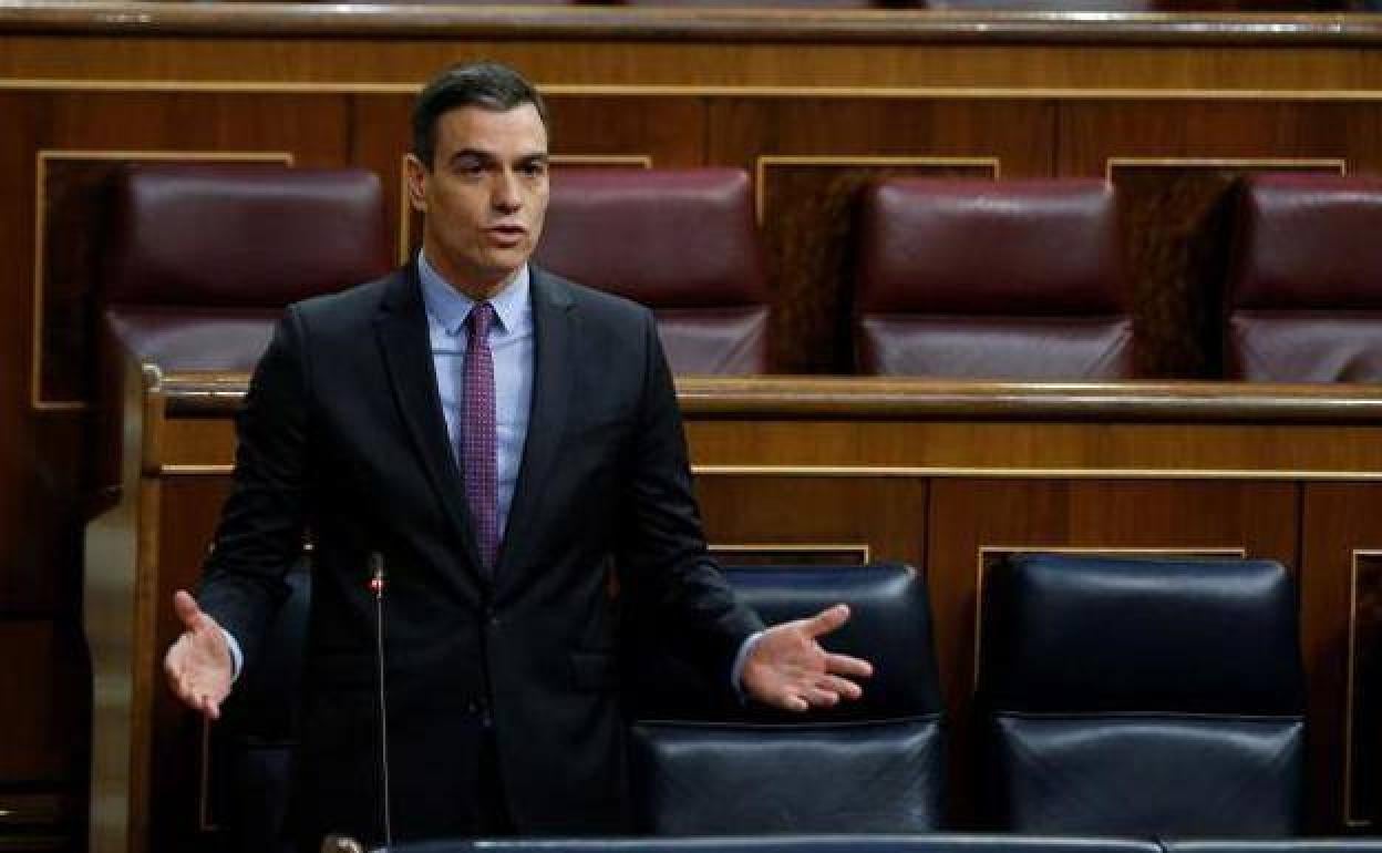 Pedro Sánchez, en el Congreso. 