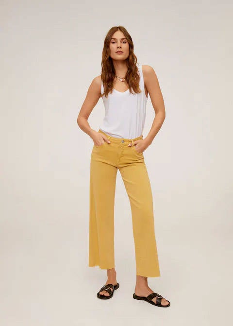 'Jeans culotte mid waist' de Mango, 29,99 euros.