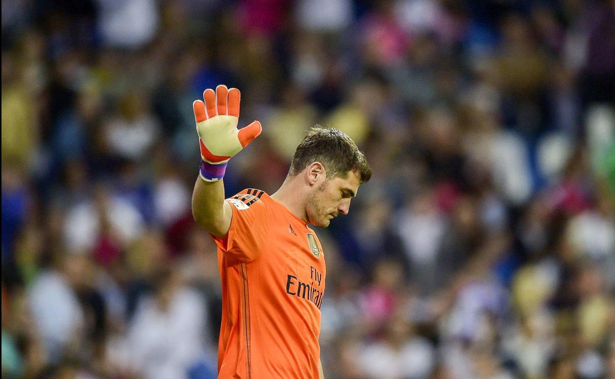 Iker Casillas, en un último partido con el Real Madrid en el Bernabéu. 