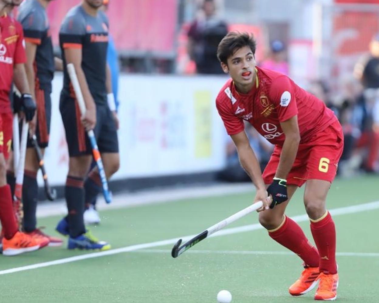 Nacho Rodríguez, en un partido con la selección española.