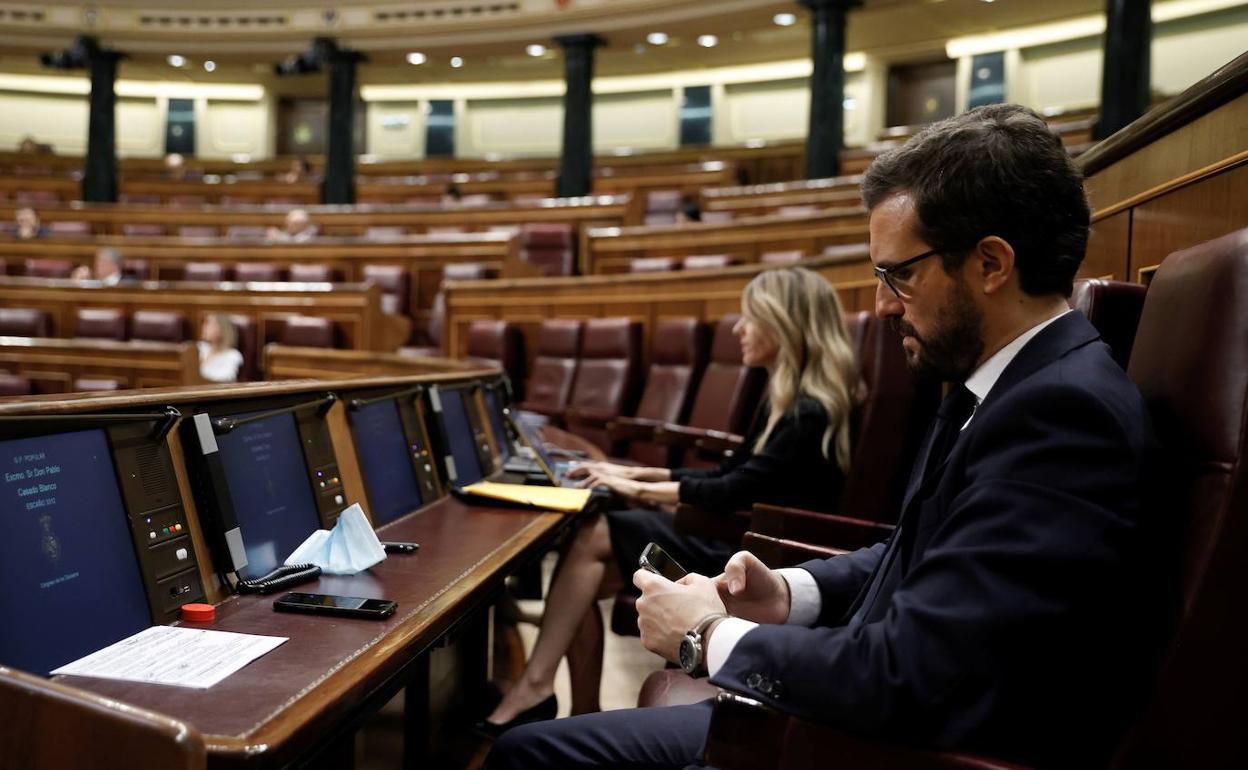 Pablo Casado, en el Congreso de los Diputados. 