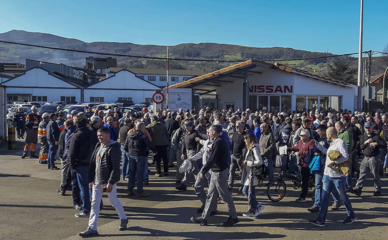 Imagen de archivo de los trabajadores de Nissan