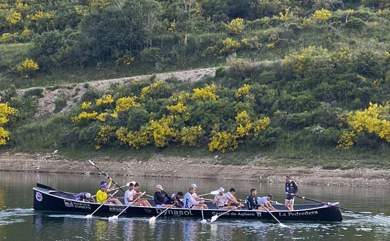 El entrenamiento ayer de Pedreña