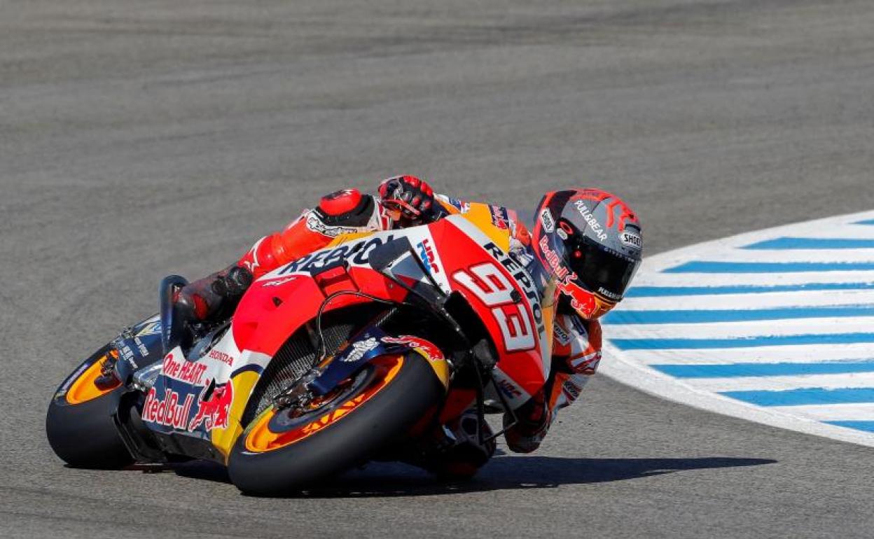 Marc Márquez, durante los entrenamientos. 