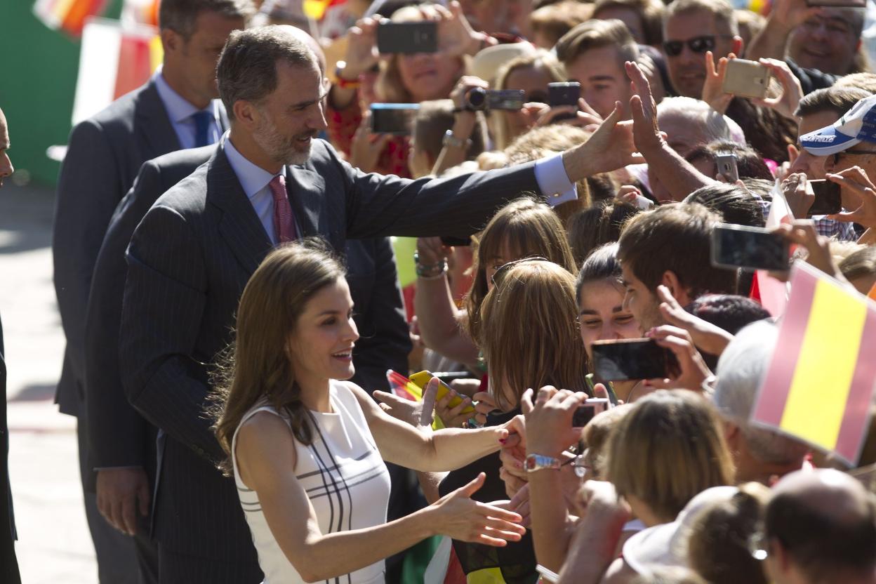 Los reyes en su última visita juntos a Cantabria, en 2017. 