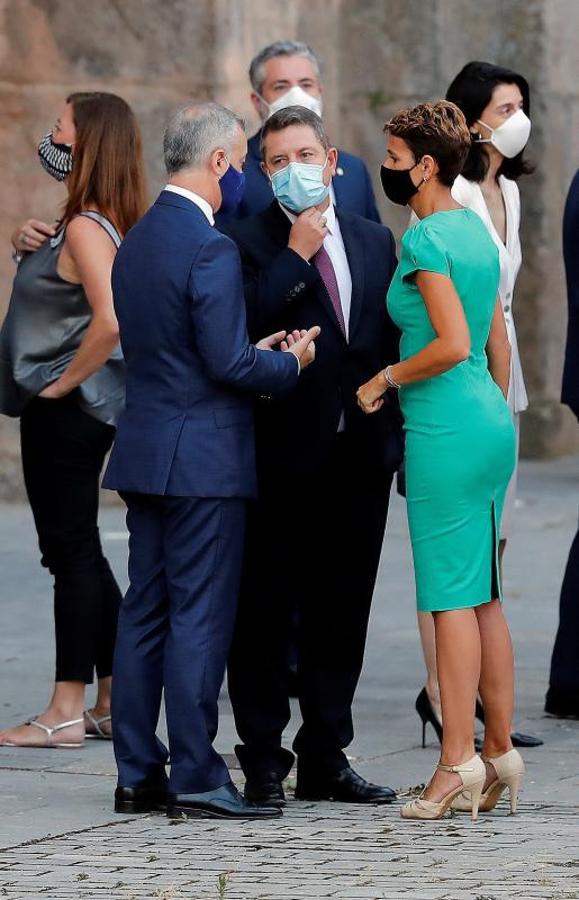 Los presidentes del País Vasco, Íñigo Urkullu, Navarra, María Chivite y Castilla-La Mancha, Emiliana García-Page.