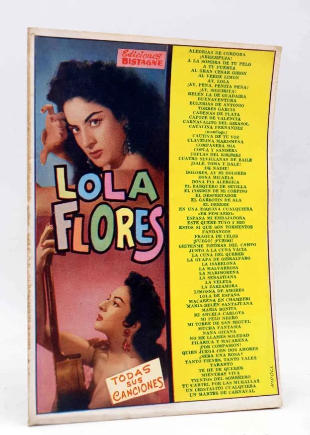 Otra figura con cancioneros fue la inolvidable Lola Flores.