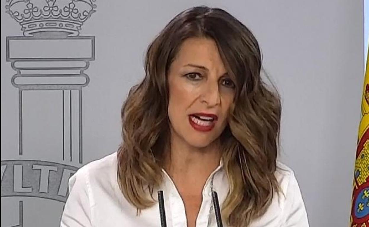 La ministra de Trabajo, Yolanda Díaz. 