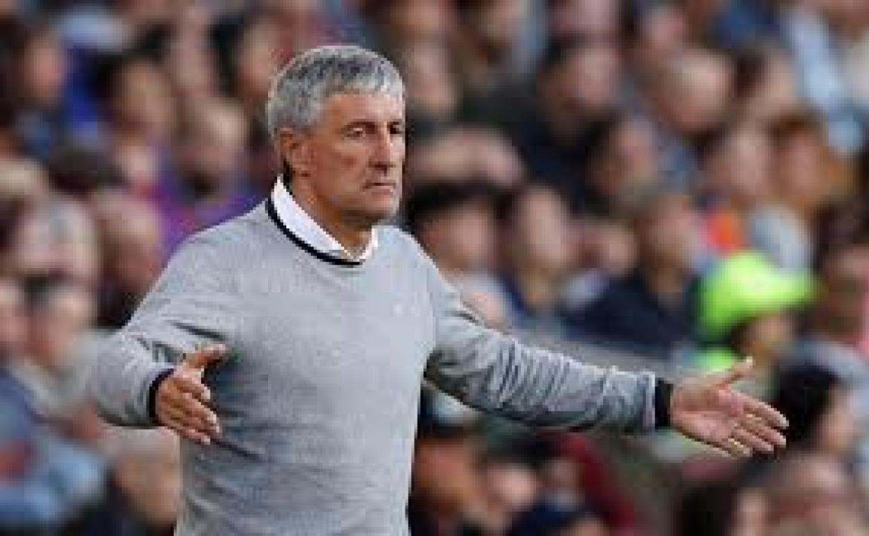 Quique Setién, exentrenador del Barcelona. 