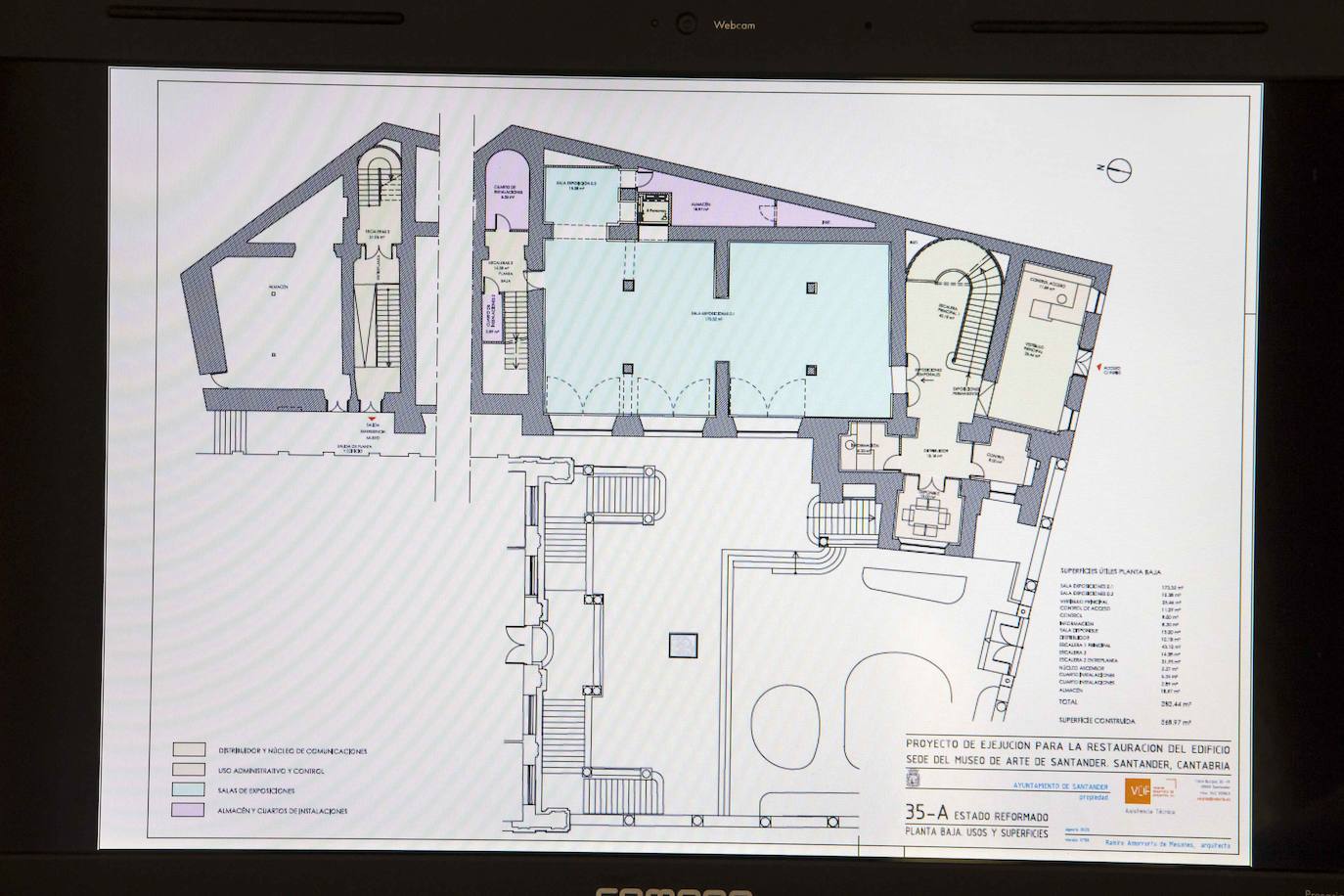El proyecto de rehabilitación contempla 14 salas para exposiciones, la escalera original del proyecto de Rucabado y un ascensor interior acristalado