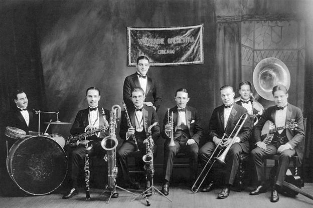 Las orquestas norteamericanas fueron de las primeras que se escucharon en el fonógrafo.