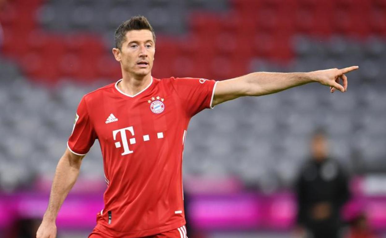 Robert Lewandowski, delantero del Bayern. 