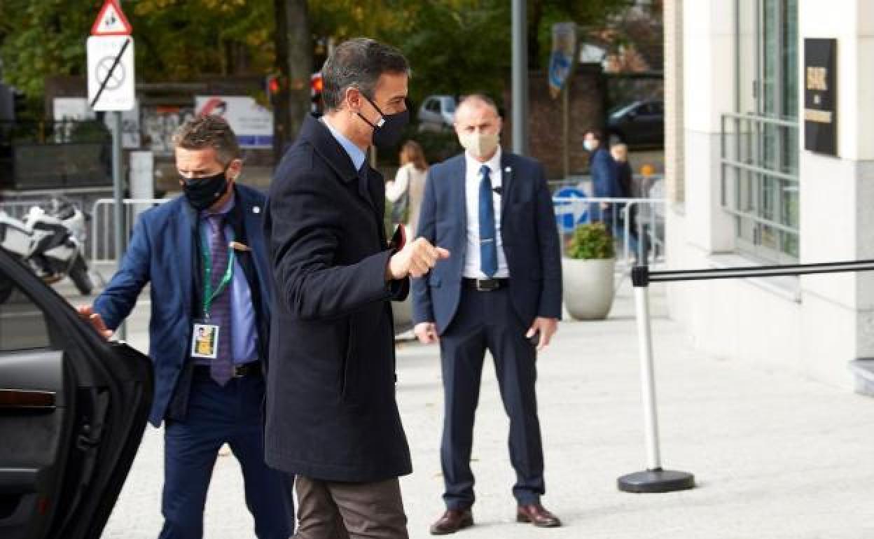 Pedro Sánchez, hoy en Bruselas. 