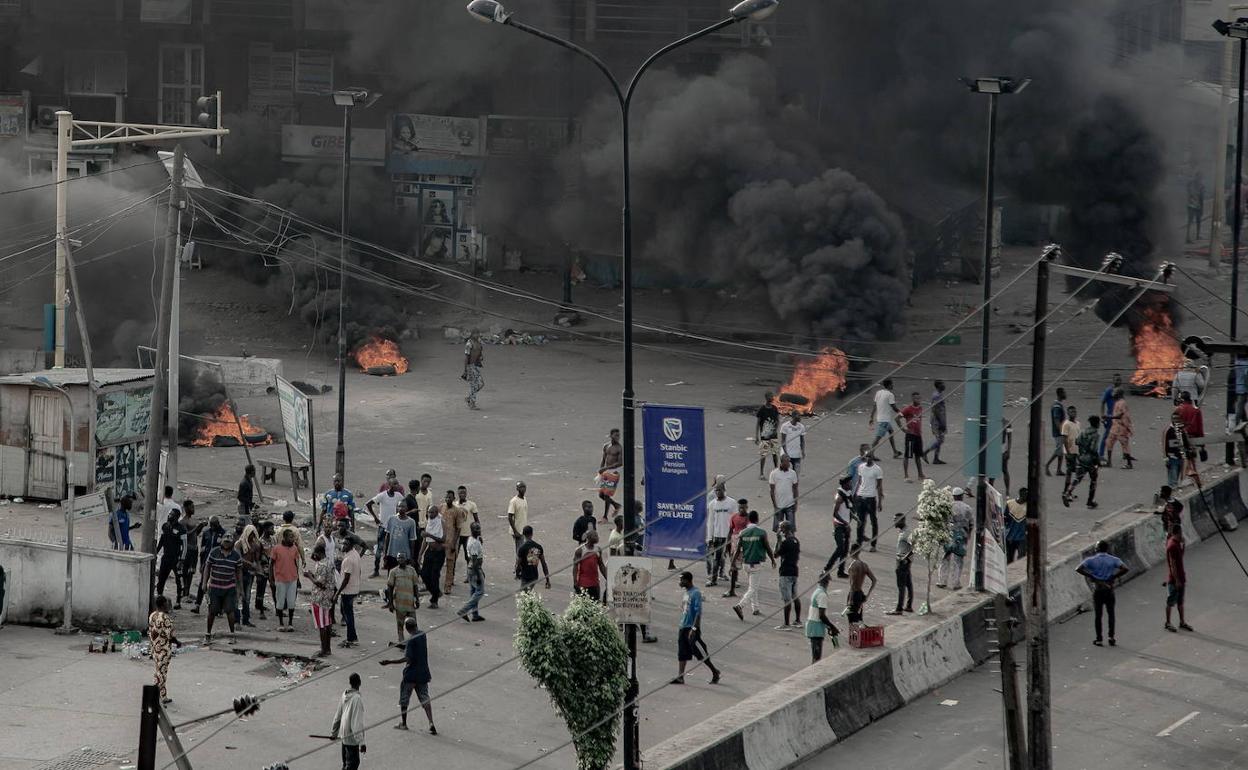 Disturbios en Lagos.