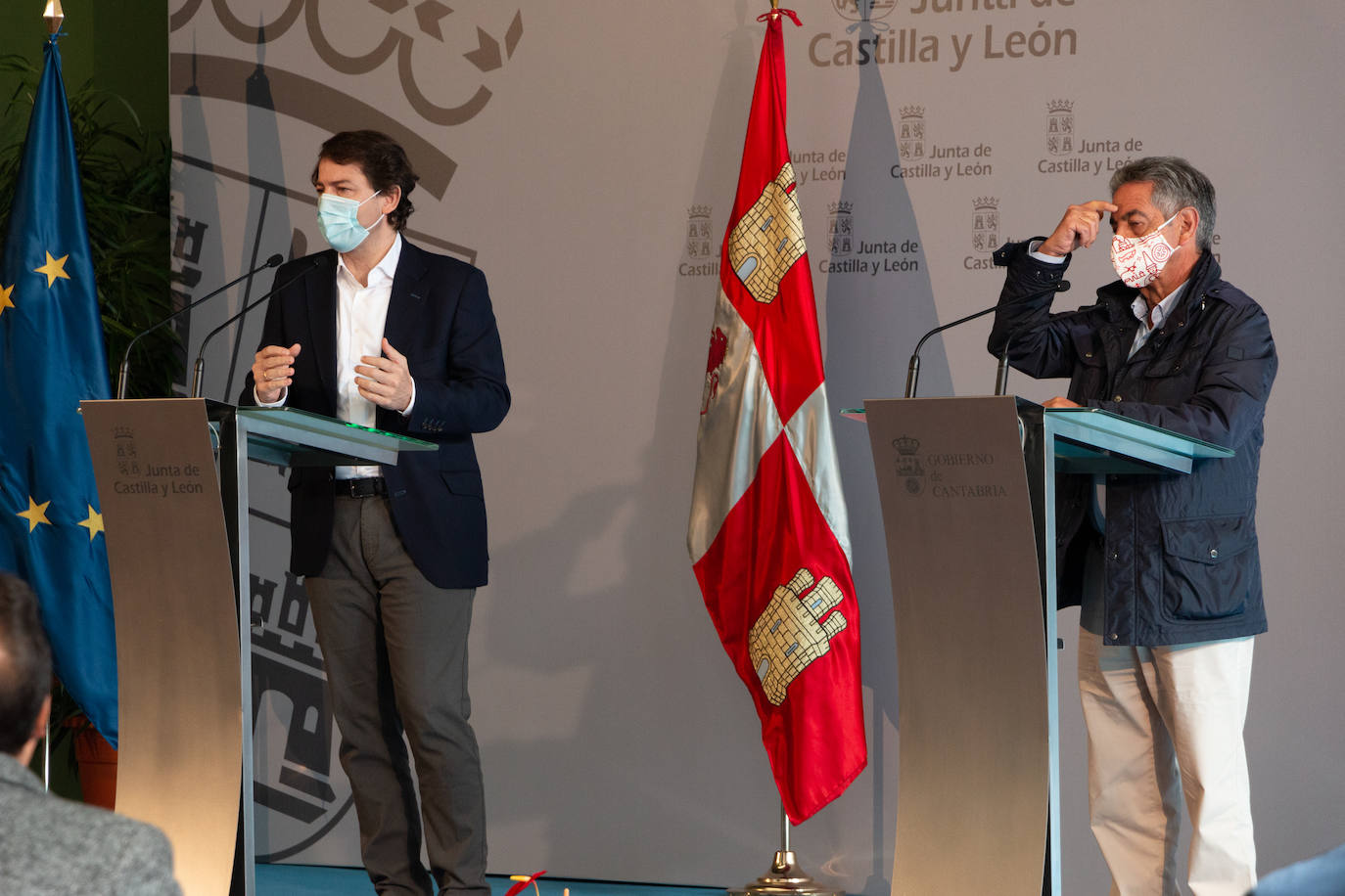 Revilla y Mañueco reivindican el puente de Noguerol y La Engaña en la firma del convenio entre Cantabria y Castilla y León.