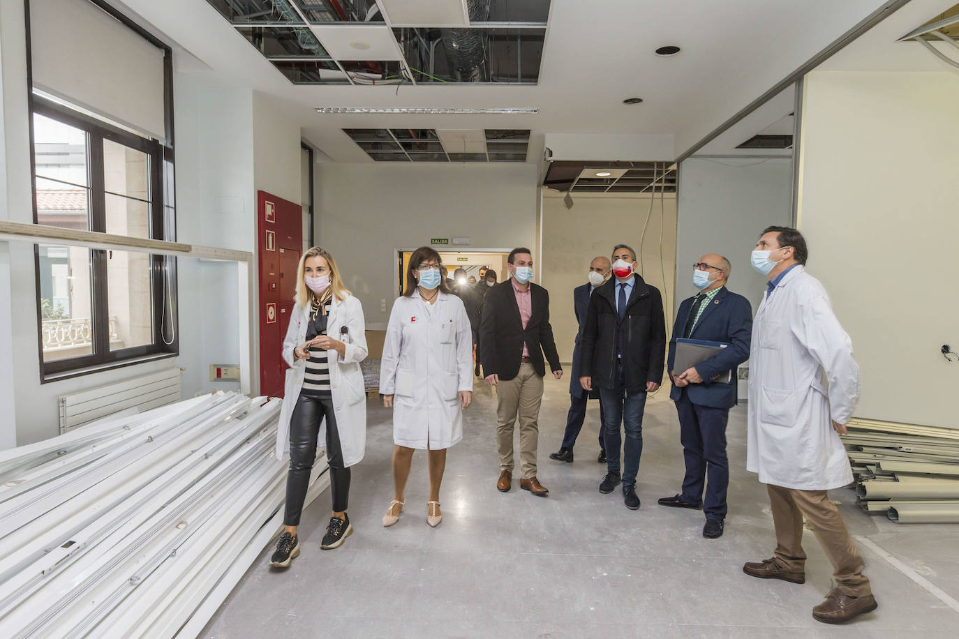 La nueva UCI de Valdecilla para pacientes covid, que ahora está en obras, tendrá 18 puestos y la previsión es tenerla operativa en diciembre.