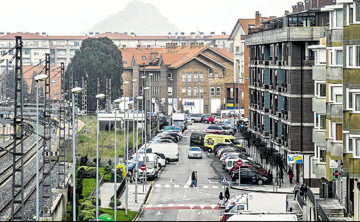 Vista del centro de santa Cruz de Bezana.