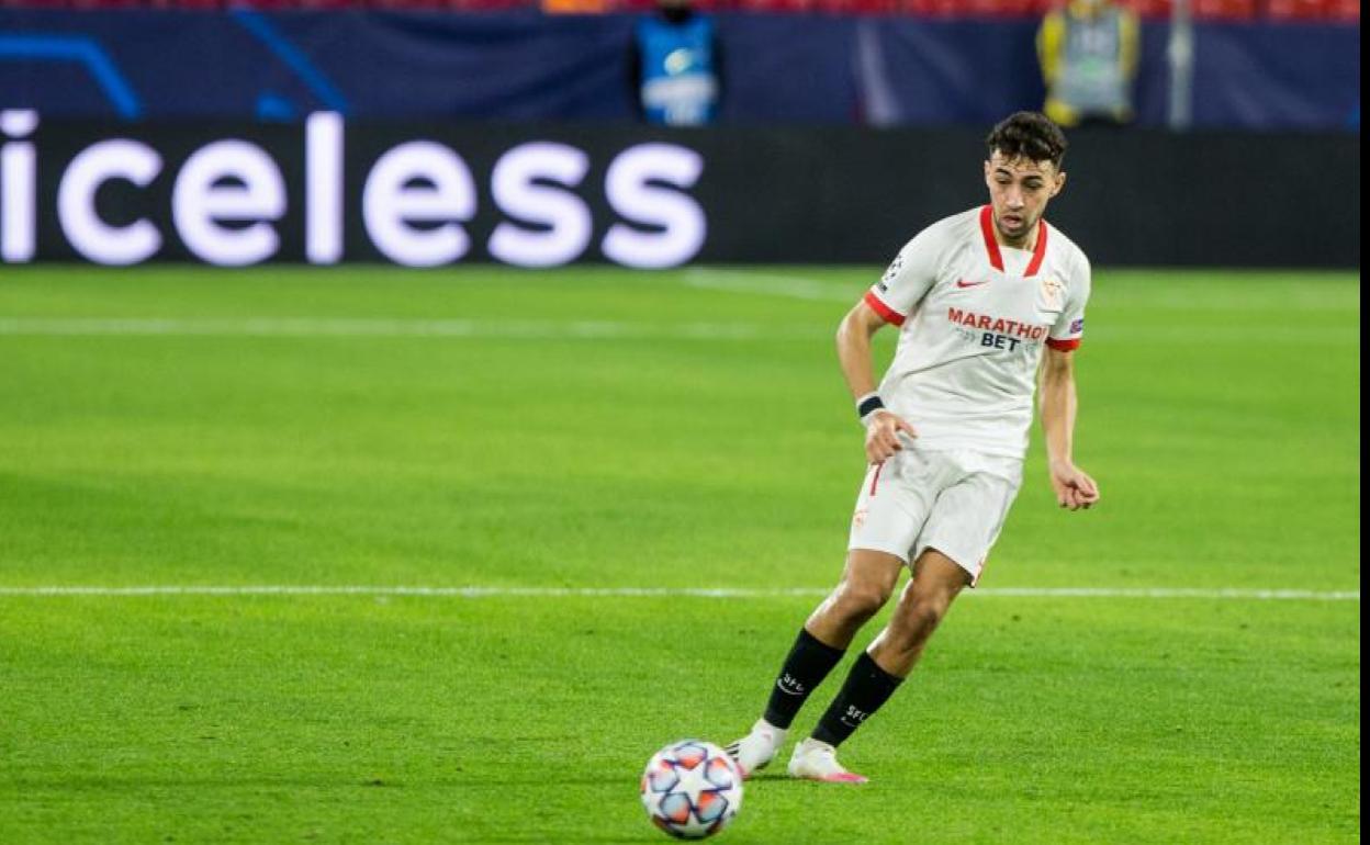 Munir, en un partido del Sevilla. 