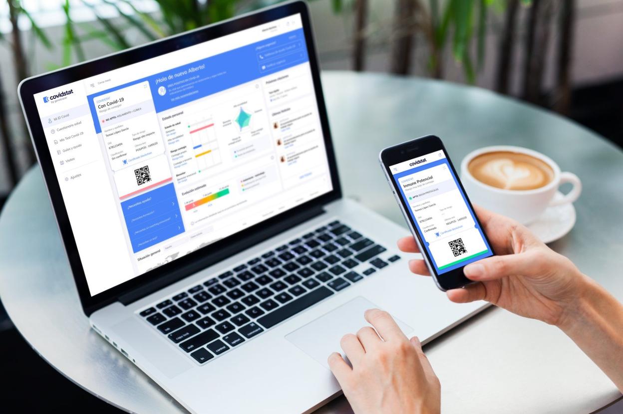 La plataforma Covidstat cuenta con una app y una web y tiene un cuadro médico 24 horas para todas las consultas de los usuarios. 
