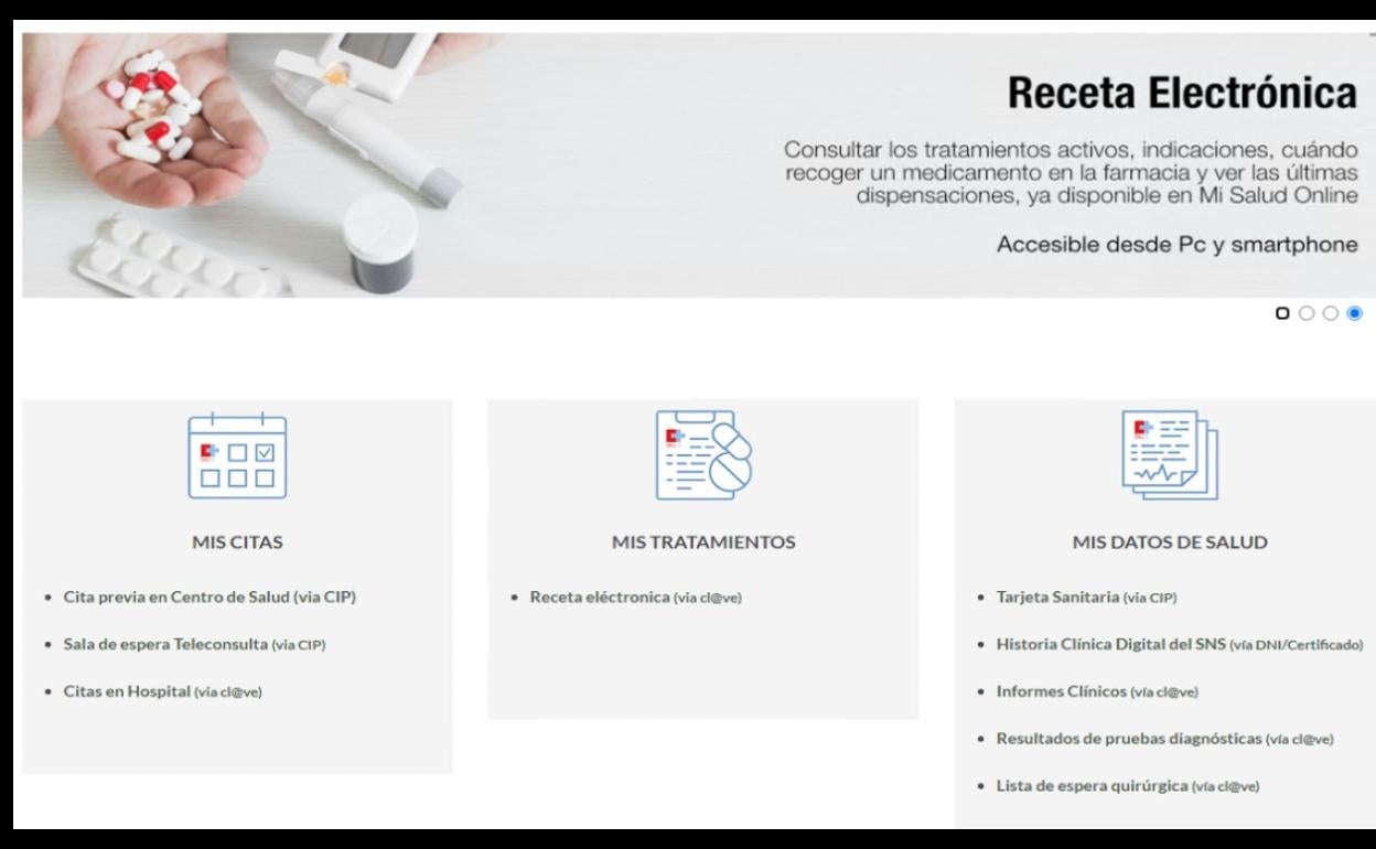 En esta web se puede consultar desde las citas especializadas, a la historia clínica, según asegura el SCS.