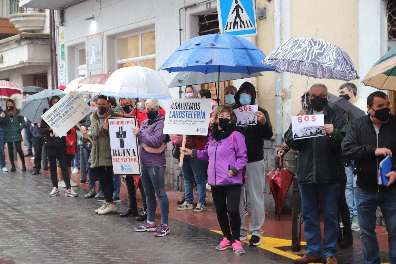 Imagen de los manifestantes en Ampuero.