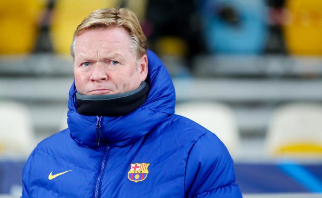 El técnico del Barça, Ronald Koeman, durante un partido. 