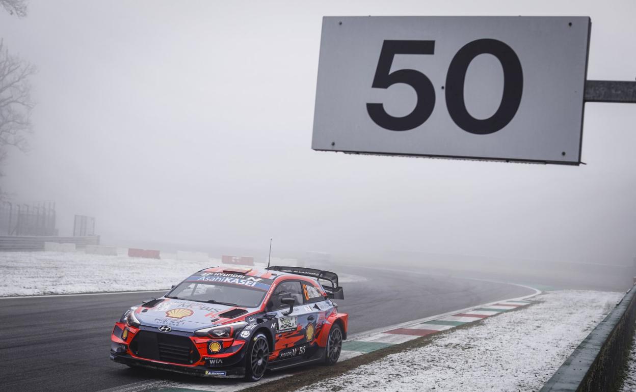 Dani Sordo, durante la disputa del shakedown de ayer.