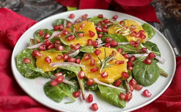 Una bonita presentación de la ensalada.