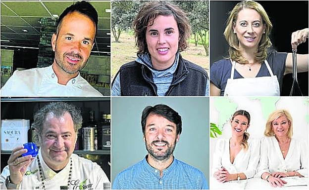 Ignacio Solana, Clara Busoms, Susana Pérez (Webos Fritos), Firo Vázquez, Ibán Yarza y Elena Pérez y María Hernández-Alcalá Pérez (Futurlife21), seis de los ponentes del congreso. 