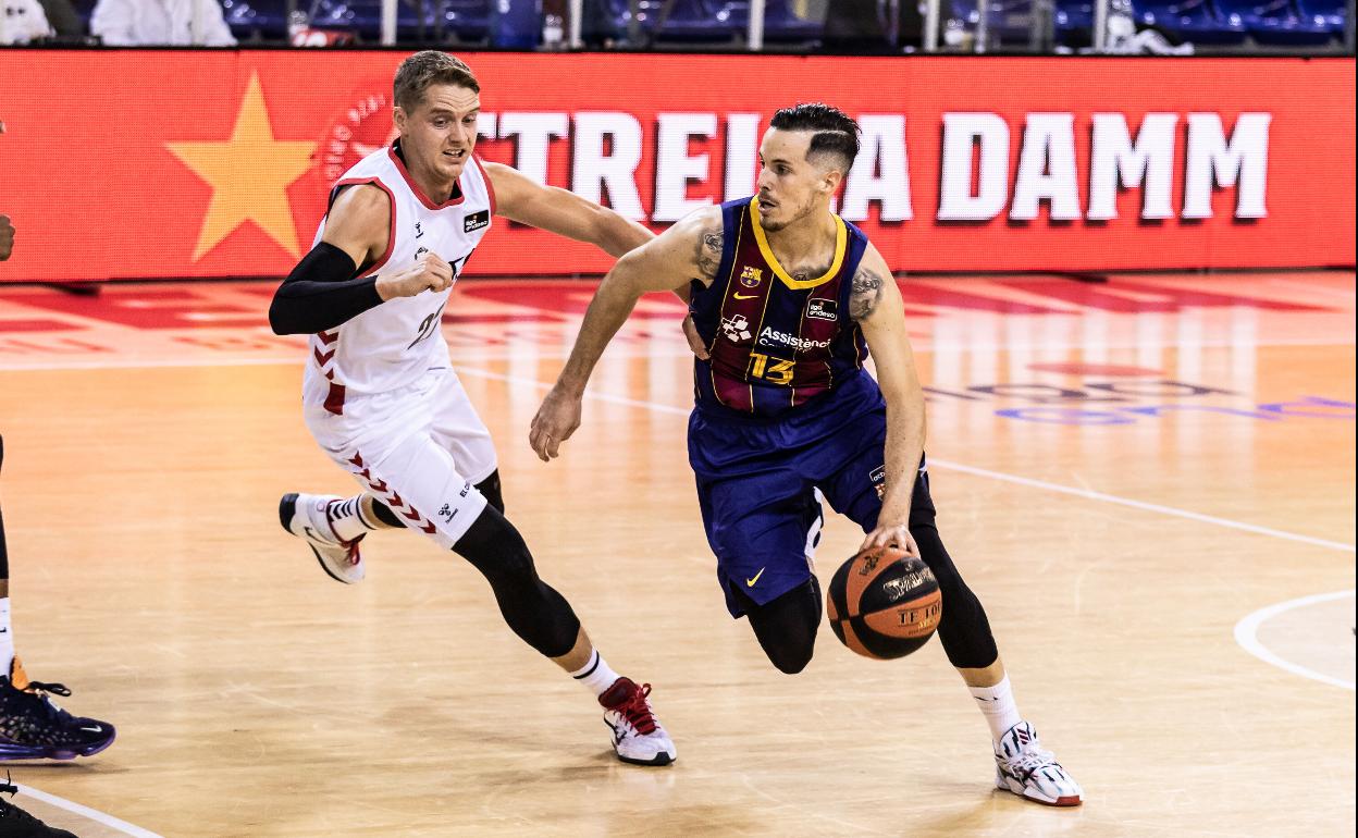 Thomas Heurtel, durante un partido con el Barça.