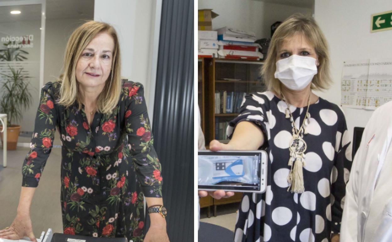 A la izquierda, Alicia Gómez, gerente de Atención Primaria y a la derecha, Beatriz Josa Fernández, directora médica de Atención Primaria.