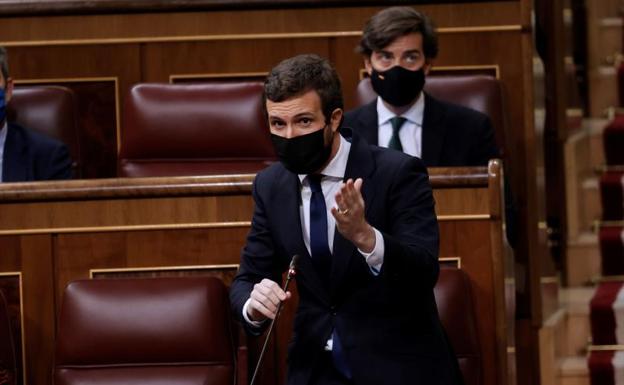 Pablo Casado, en el Congreso. 