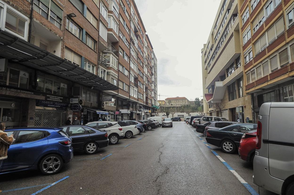 Aspecto que tenía ayer la santanderina calle Nicolás Salmerón. 