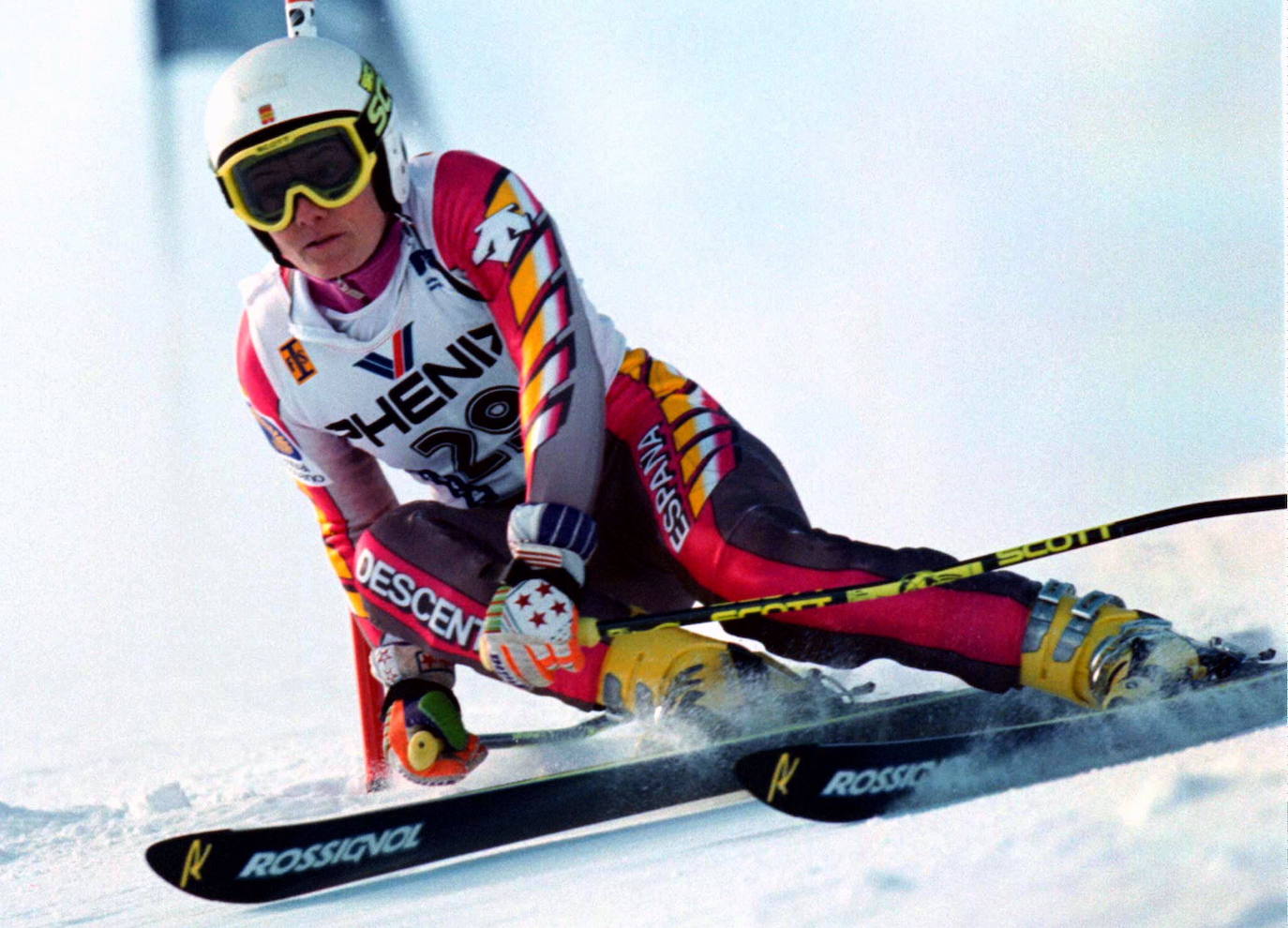 Campeonato del Mundo de Esquí de Sierra Nevada: La esquiadora española Ana Galindo durante una de las series del Slalom Gigante.