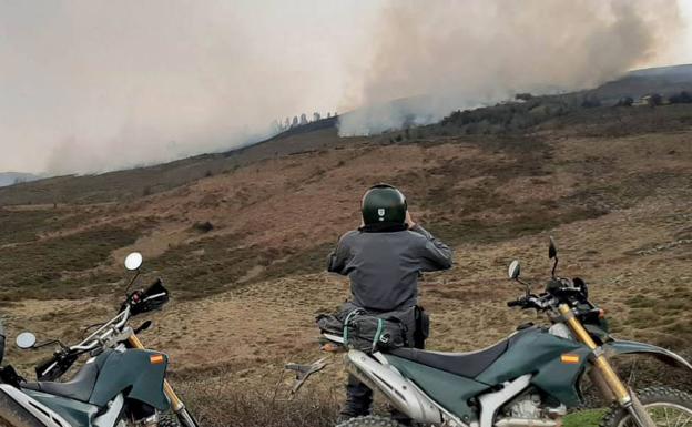 Agente de la Guardia Civil durante el dispositivo especial contra los incendios.